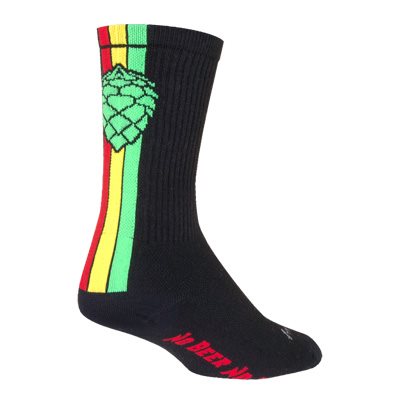 SockGuy Crew Hoppyness Socks - 6" Black Small/Medium