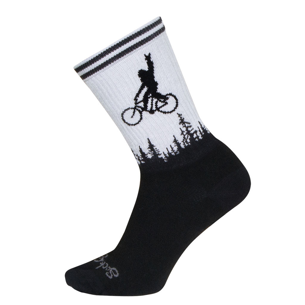 Sockguy Squatchit Socks 9-13 Black/White