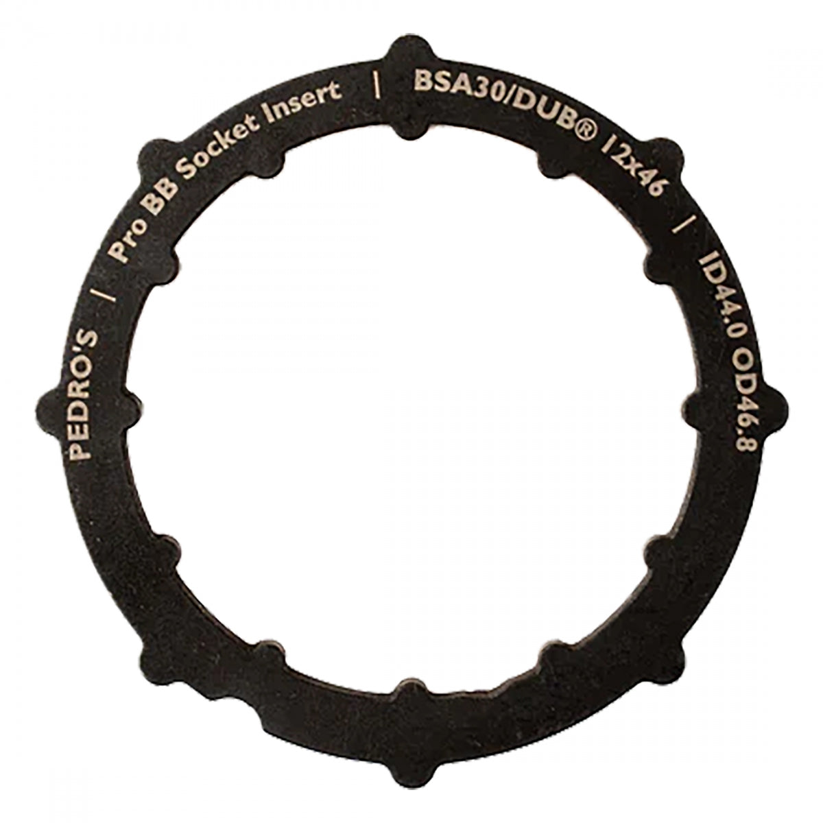 TOOL BB PEDROS PRO SOCKET CUP INSERT BSA30/FOR DUB 12x46 BK