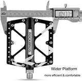 ROCKBROS Large Size Mountain Bicycle Aluminium Alloy Pedals-BLACK