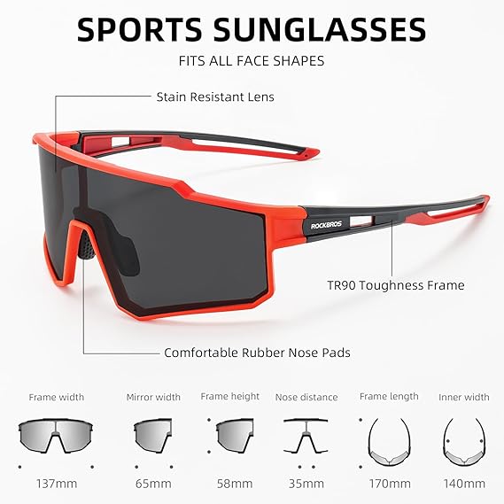 Unisex Polarized Cycling Sunglasses with TR90 Frame