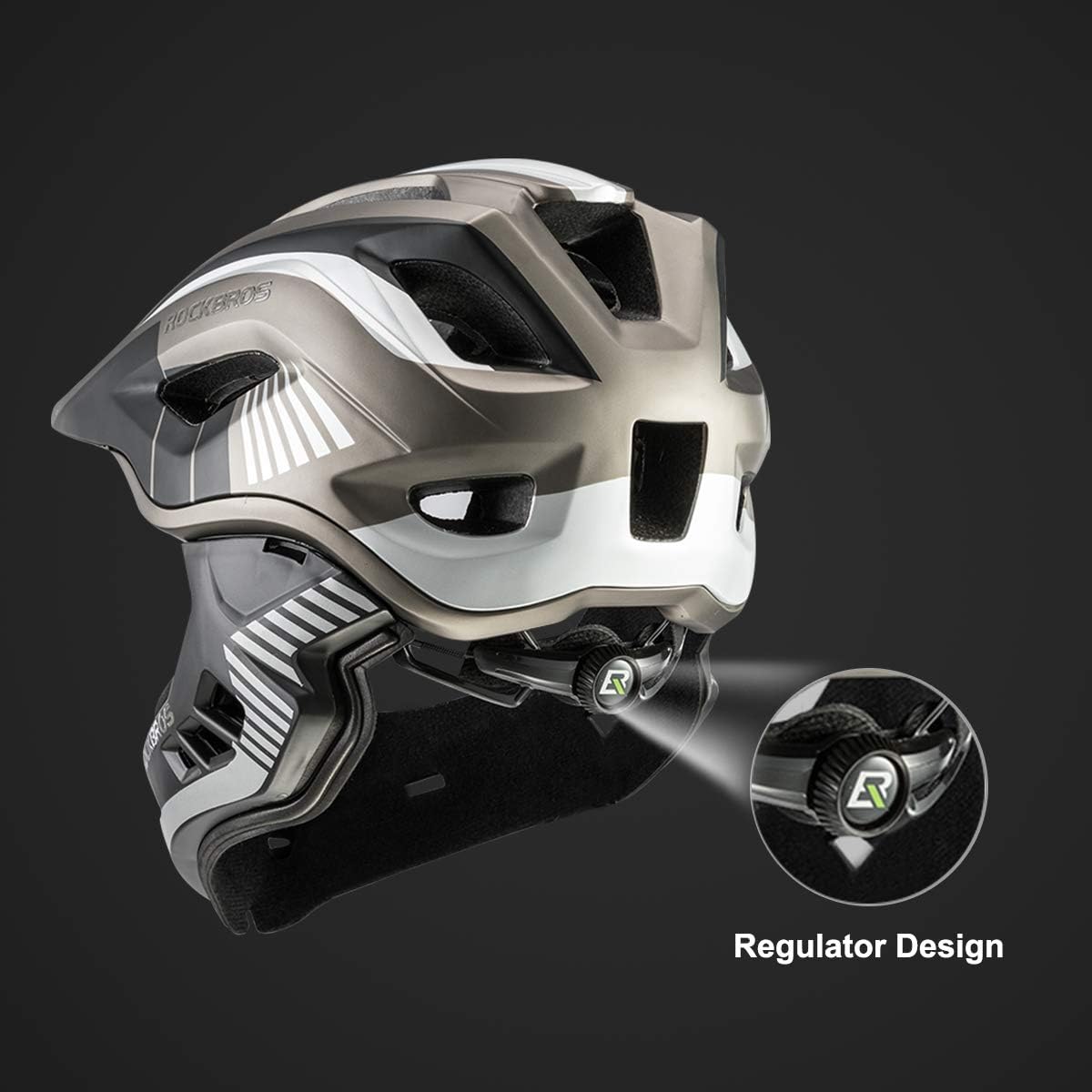 ROCKBROS Kids Full Face Helmet Detachable for Youth Child Boys Girls Ages 3-16