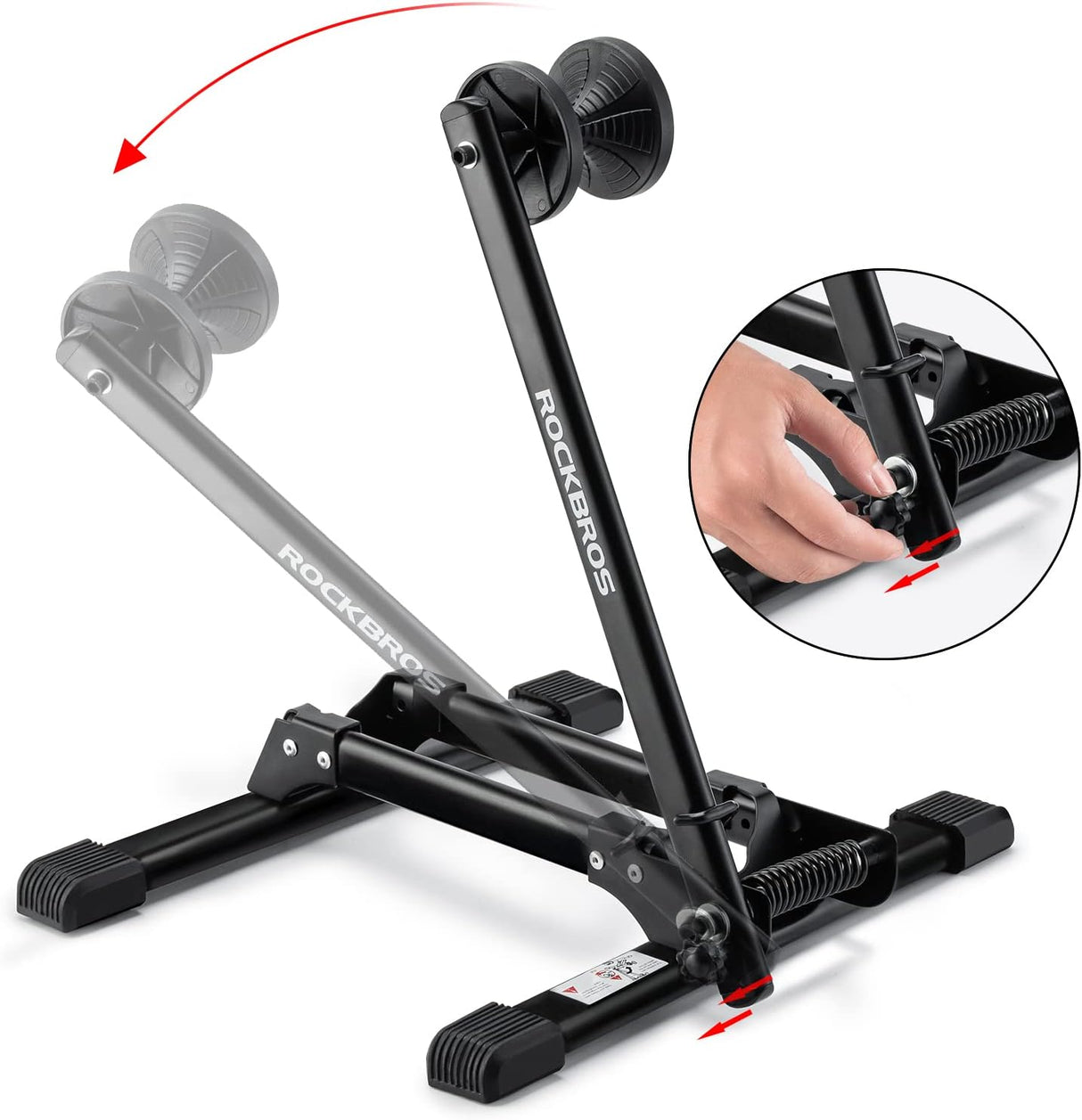 Foldable Carbon Steel Floor Bike Stand for 20"-29" Wheels