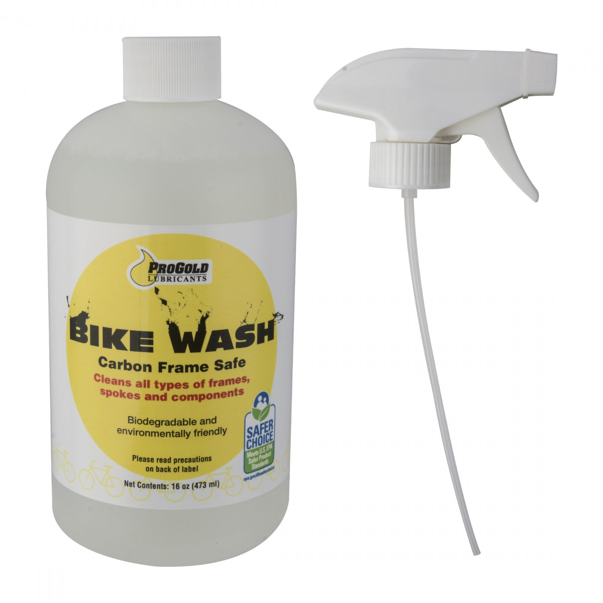 CLEANER PROGOLD BIKE WASH-16oz FOR CARBON FRAMES W/TRIGGER
