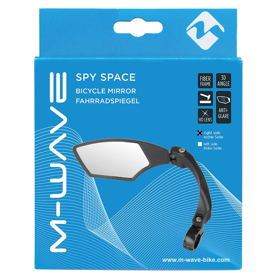 M-Wave Spy Space R Mirror Right Side Mount: Handlebar