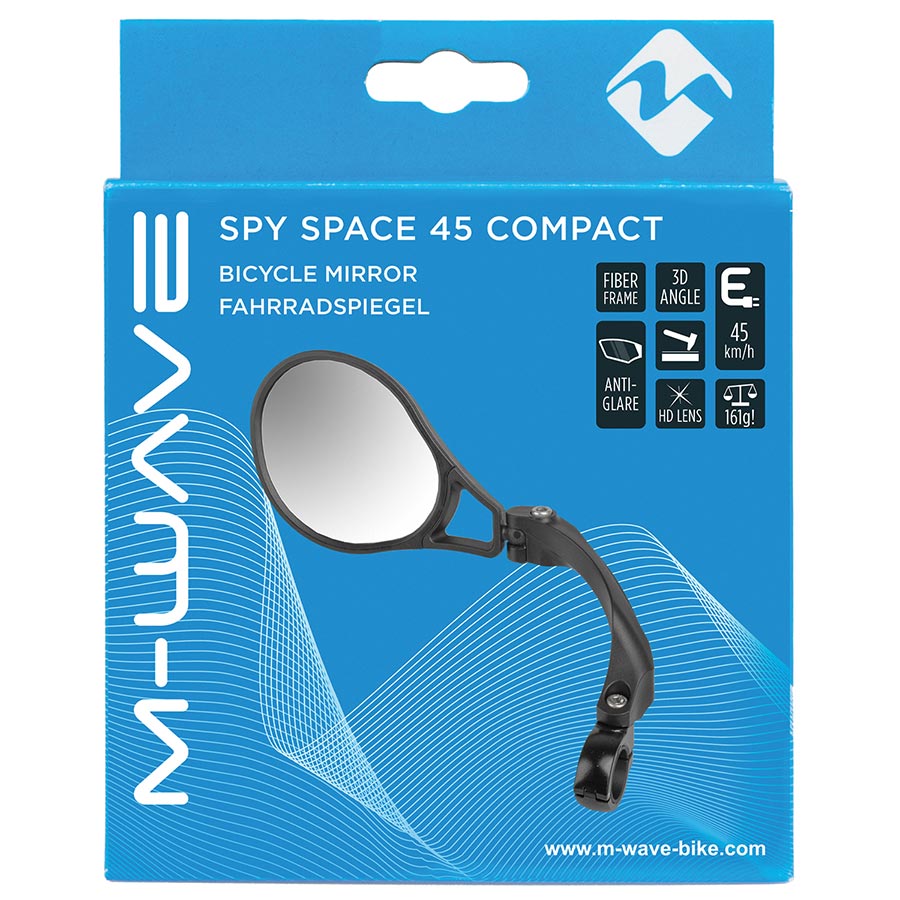 M-Wave Spy Space 45 Compact Mirror Mount: Handlebar