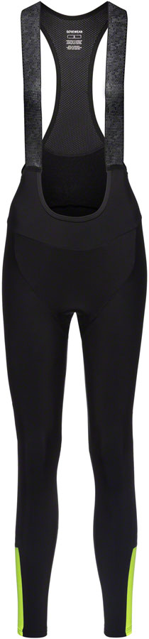 Gorewear Swiftride Thermo Bib Tights + - Black/Neon Yellow Women's Medium