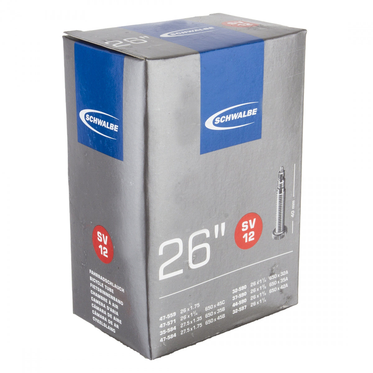 TUBE SCHWALBE 26 559/597x32/47 PV 40mm
