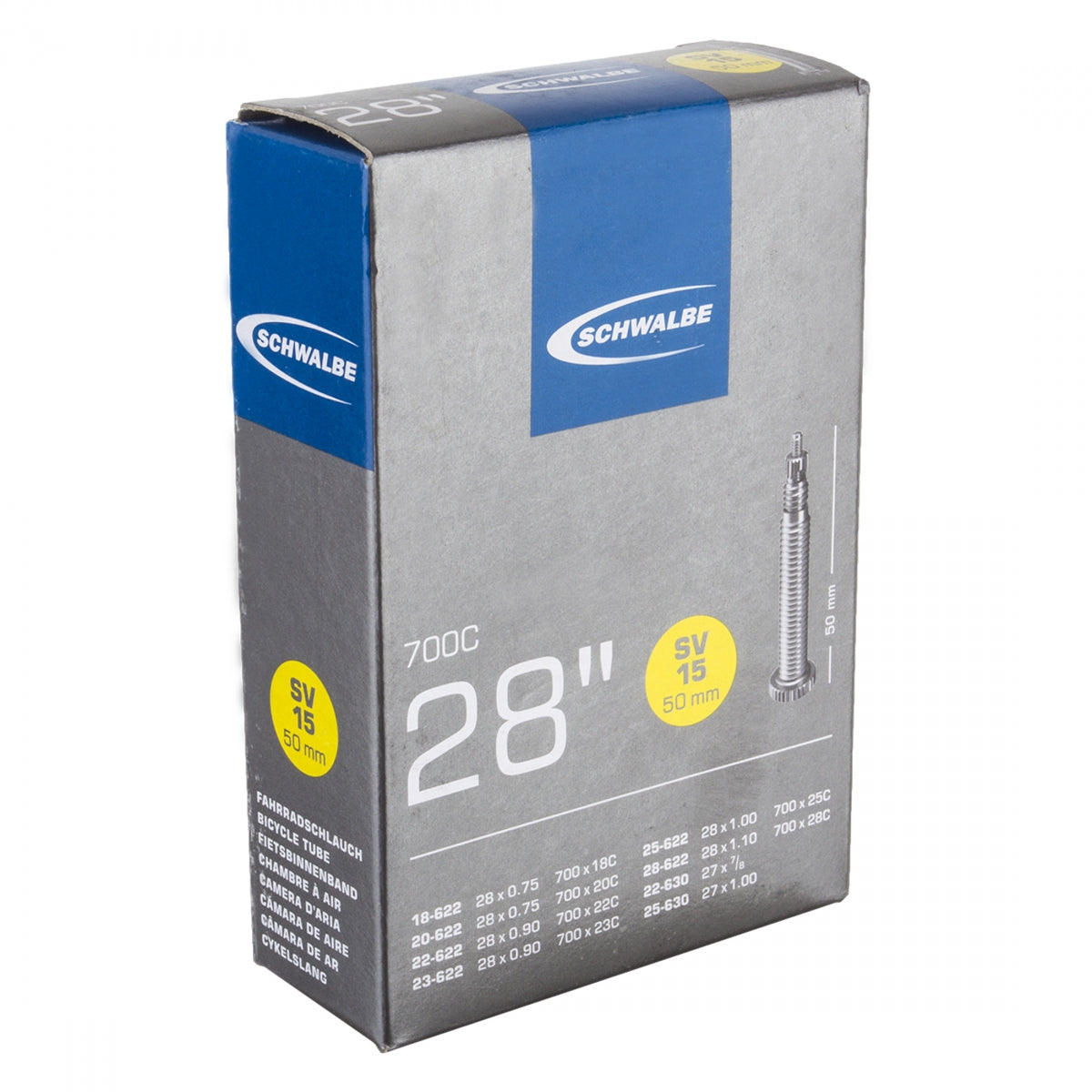 TUBE SCHWALBE 28 622/630x18/28 PV 50mm