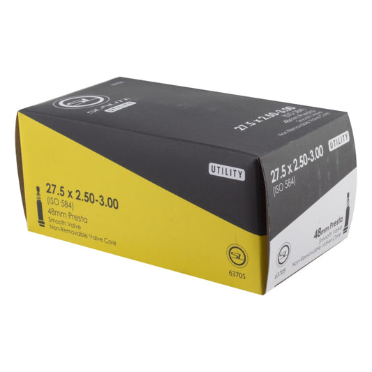 Sunlite Utili-T Standard Presta Valve Tubes 27.5x2.50-3.00 PV 48mm 0d Smooth Non-Removable 65mm 0.9mm