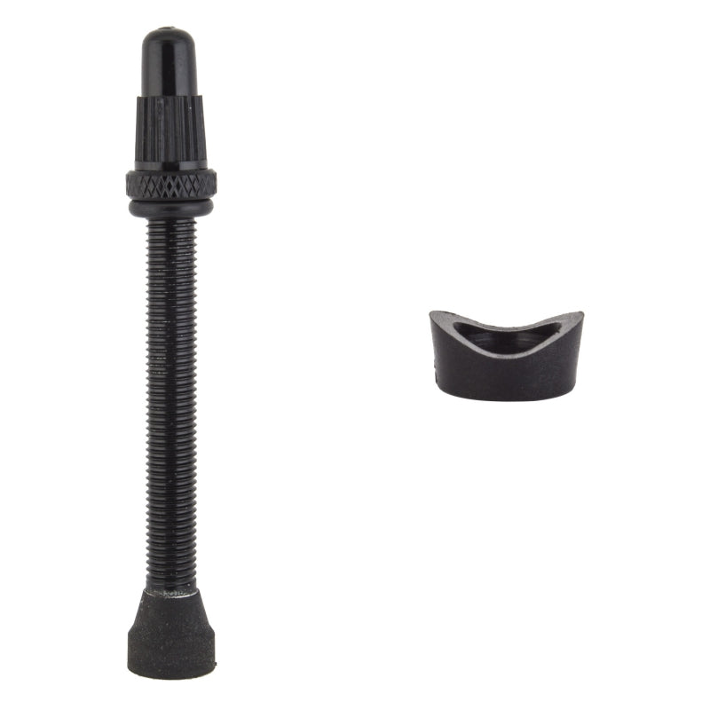 Origin8 Tubeless Alloy Presta Valve Tubeless Valve 55mm Single AL6061 Black 32mm - 42mm