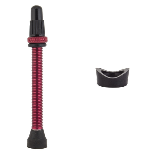 Origin8 Tubeless Alloy Presta Valve Tubeless Valve 55mm Single AL6061 Red 32mm - 42mm