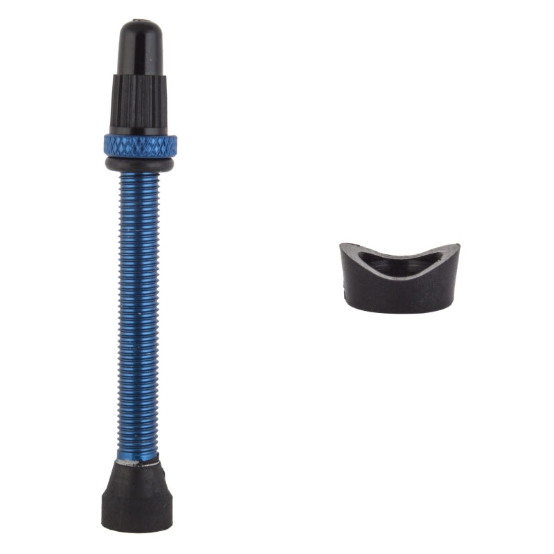 Origin8 Tubeless Alloy Presta Valve Tubeless Valve 55mm Single AL6061 Blue 32mm - 42mm