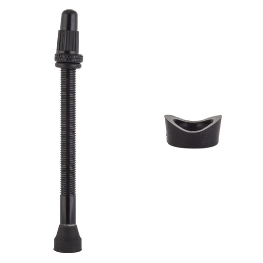 Origin8 Tubeless Alloy Presta Valve Tubeless Valve 70mm Single AL6061 Black 43mm - 57mm