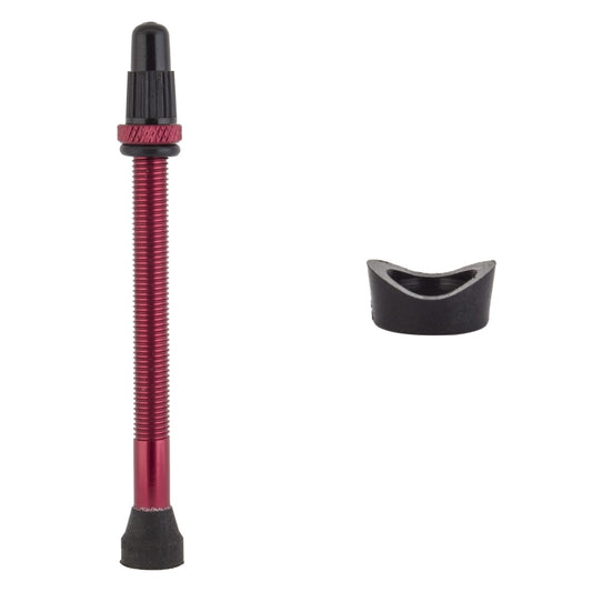 Origin8 Tubeless Alloy Presta Valve Tubeless Valve 70mm Single AL6061 Red 43mm - 57mm