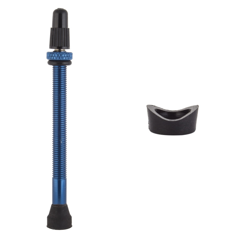 Origin8 Tubeless Alloy Presta Valve Tubeless Valve 70mm Single AL6061 Blue 43mm -57mm