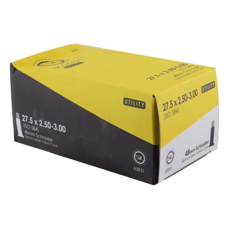 Sunlite Utili-T Standard Schrader Valve Tubes 27.5x2.50-3.00 SV 48mm 0d Smooth Removable 65mm 0.9mm