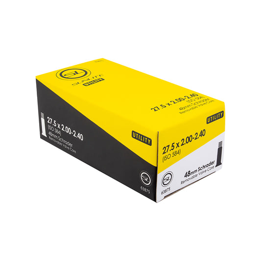 Sunlite Utili-T Standard Schrader Valve Tubes 27.5x2.00-2.40 SV 48mm 0d Smooth Removable 56mm 0.9mm