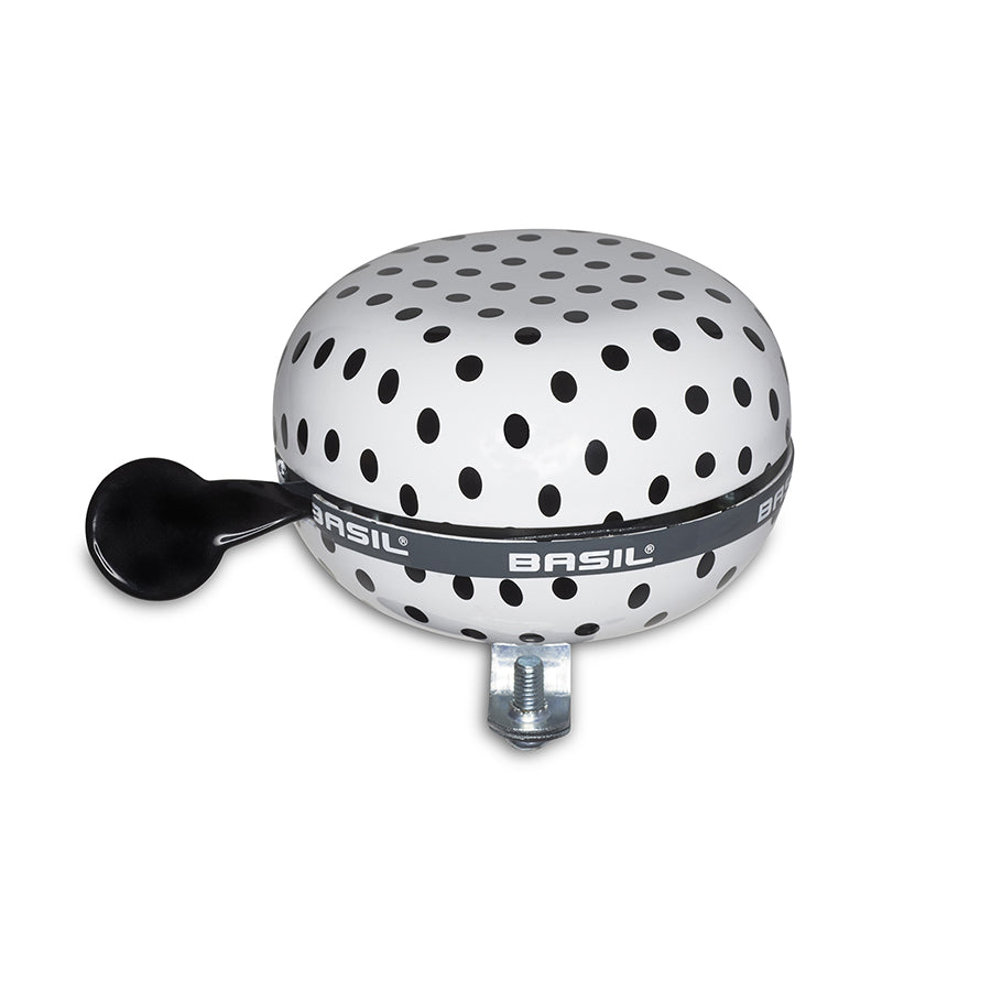 Basil Polka Dot Bell 80mm White/Black Dots