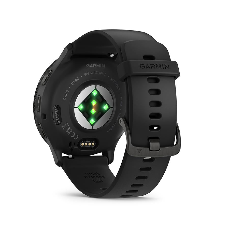 Garmin Venu 3 Watch Watch Color: Black Wristband: Black - Silicone