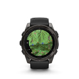Garmin, fenix 8 AMOLED Sapphire 51mm, Watch, Watch Color: Grey, Wristband: Black/ Pebble Gray - Silicone