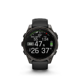 Garmin, fenix 8 AMOLED Sapphire 47mm, Watch, Watch Color: Grey, Wristband: Black/ Pebble Gray - Silicone