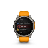 Garmin, fenix 8 AMOLED Sapphire 47mm, Watch, Watch Color: Grey, Wristband: Black/ Pebble Gray - Silicone