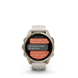 Garmin, fenix 8 AMOLED Sapphire 43mm, Watch, Watch Color: Grey, Wristband: Black/ Pebble Gray - Silicone