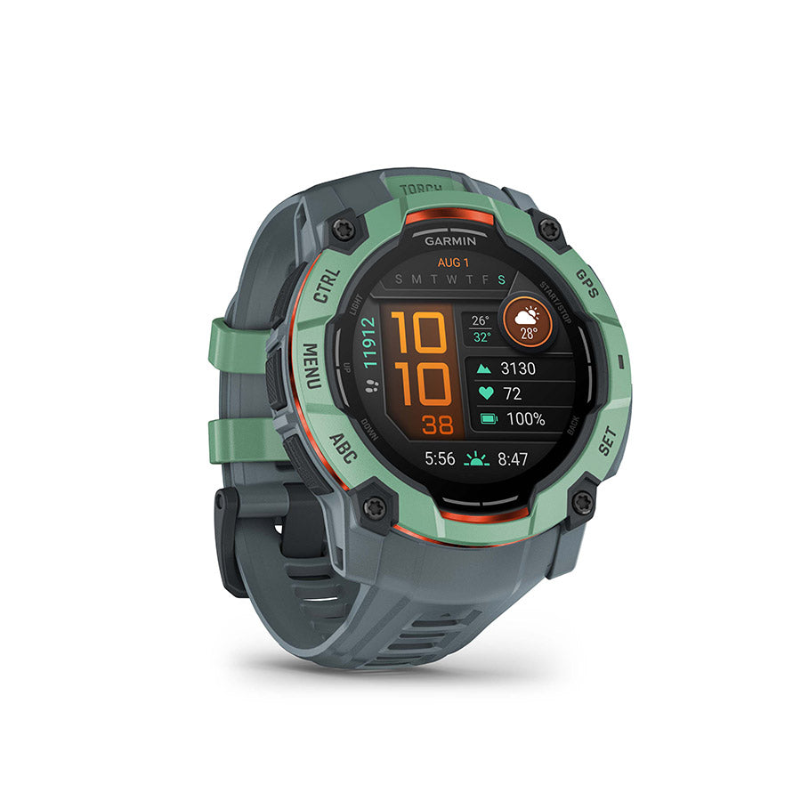 Garmin, Instinct 3 50mm AMOLED, Watch, Watch Color: Neo Tropic, Wristband: Twilight - Silicone