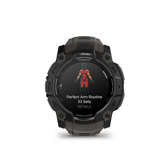 Garmin Instinct 3 50mm AMOLED Watch Watch Color: Black Wristband: Charcoal - Silicone