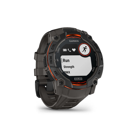 Garmin, Instinct 3 50mm Solar, Watch, Watch Color: Black, Wristband: Charcoal - Silicone