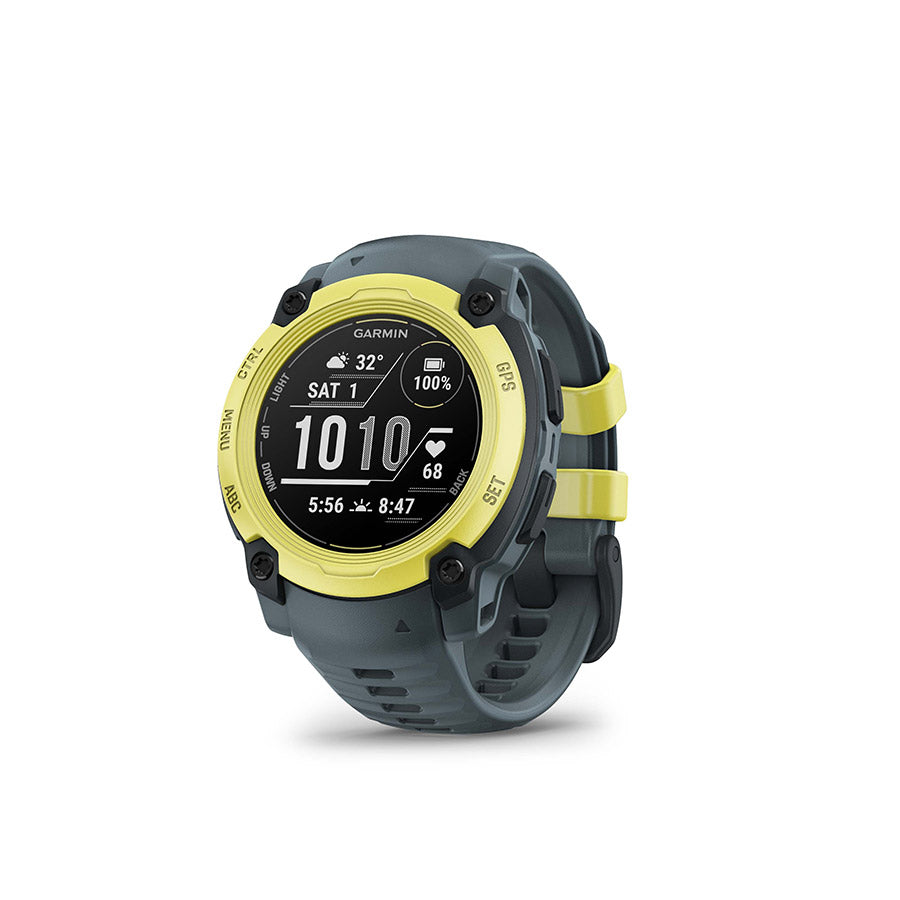 Garmin, Instinct E 40mm, Watch, Watch Color: Electric Lime, Wristband: Twilight - Silicone