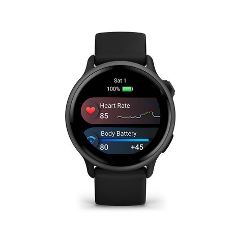 Garmin, vivoactive 6, Watch, Watch Color: Slate, Wristband: Black - Silicone