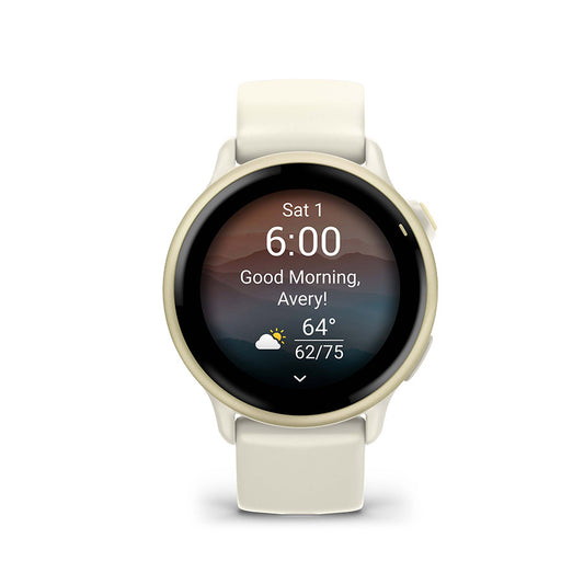 Garmin vivoactive 6 Watch Watch Color: Gold Wristband: Bone - Silicone