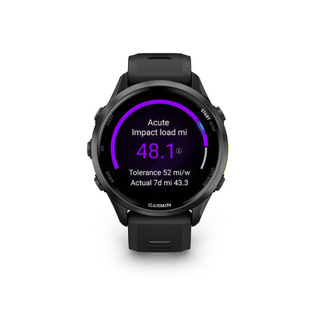 Garmin, Forerunner 970, Watch, Watch Color: Black, Wristband: Black/Translucent Whitestone- Silicone