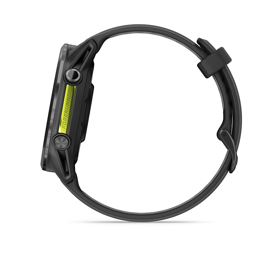 Garmin, Forerunner 970, Watch, Watch Color: Black, Wristband: Black/Translucent Whitestone- Silicone
