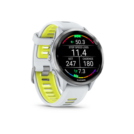 Garmin, Forerunner 970, Watch, Watch Color: Black, Wristband: Black/Translucent Whitestone- Silicone