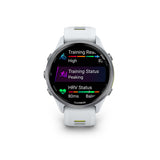 Garmin, Forerunner 970, Watch, Watch Color: Black, Wristband: Black/Translucent Whitestone- Silicone