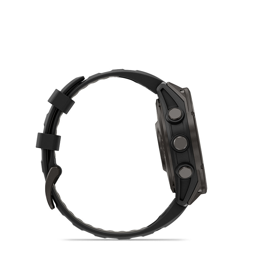 Garmin, fenix 8 Pro 47 mm- AMOLED Sap., Watch, Watch Color: Grey, Wristband: Black/ Pebble Gray - Silicone