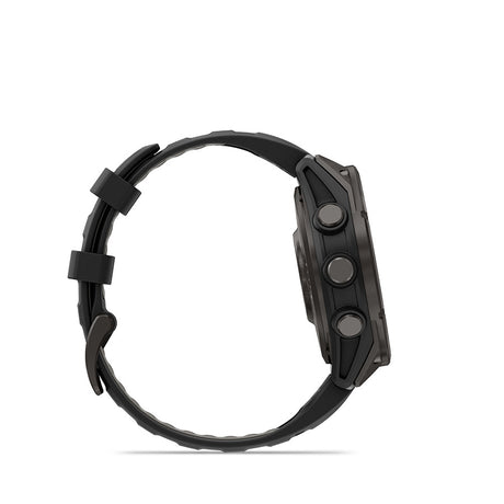 Garmin, fenix 8 Pro 47 mm- AMOLED Sap., Watch, Watch Color: Grey, Wristband: Black/ Pebble Gray - Silicone