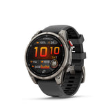 Garmin, fenix 8 Pro 47 mm- AMOLED Sap., Watch, Watch Color: Grey, Wristband: Black/ Pebble Gray - Silicone