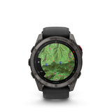 Garmin, fenix 8 Pro 51 mm- AMOLED Sap., Watch, Watch Color: Grey, Wristband: Black/ Pebble Gray - Silicone