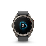 Garmin, fenix 8 Pro 51 mm- AMOLED Sap., Watch, Watch Color: Grey, Wristband: Black/ Pebble Gray - Silicone