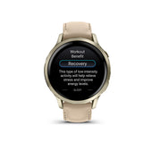 Garmin, Venu 4 41mm, Watch, Watch Color: Lunar Gold, Wristband: Bone - Silicone