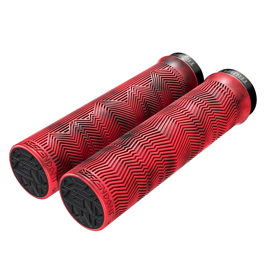 Truvativ Descendant Single Locking Grips 133mm Red/Blood Red Pair