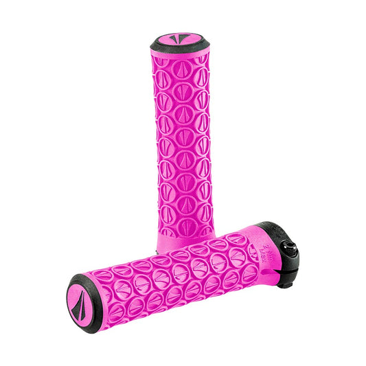 SDG Slater Jr Lock-On MTB Grips - Neon Pink/Blk