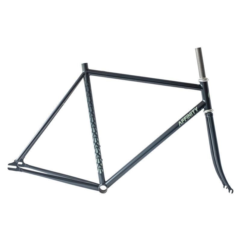 Affinity Metropolitan Track Frameset XS 440mm 505mm 100mm 75° 70° 405mm 27.2mm Film Grain Mint Fresh