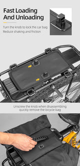 Super 30-Litre Bicycle Saddlebags in Black