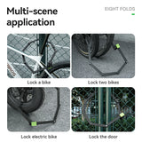 8-Section Folding Combination Bike Lock