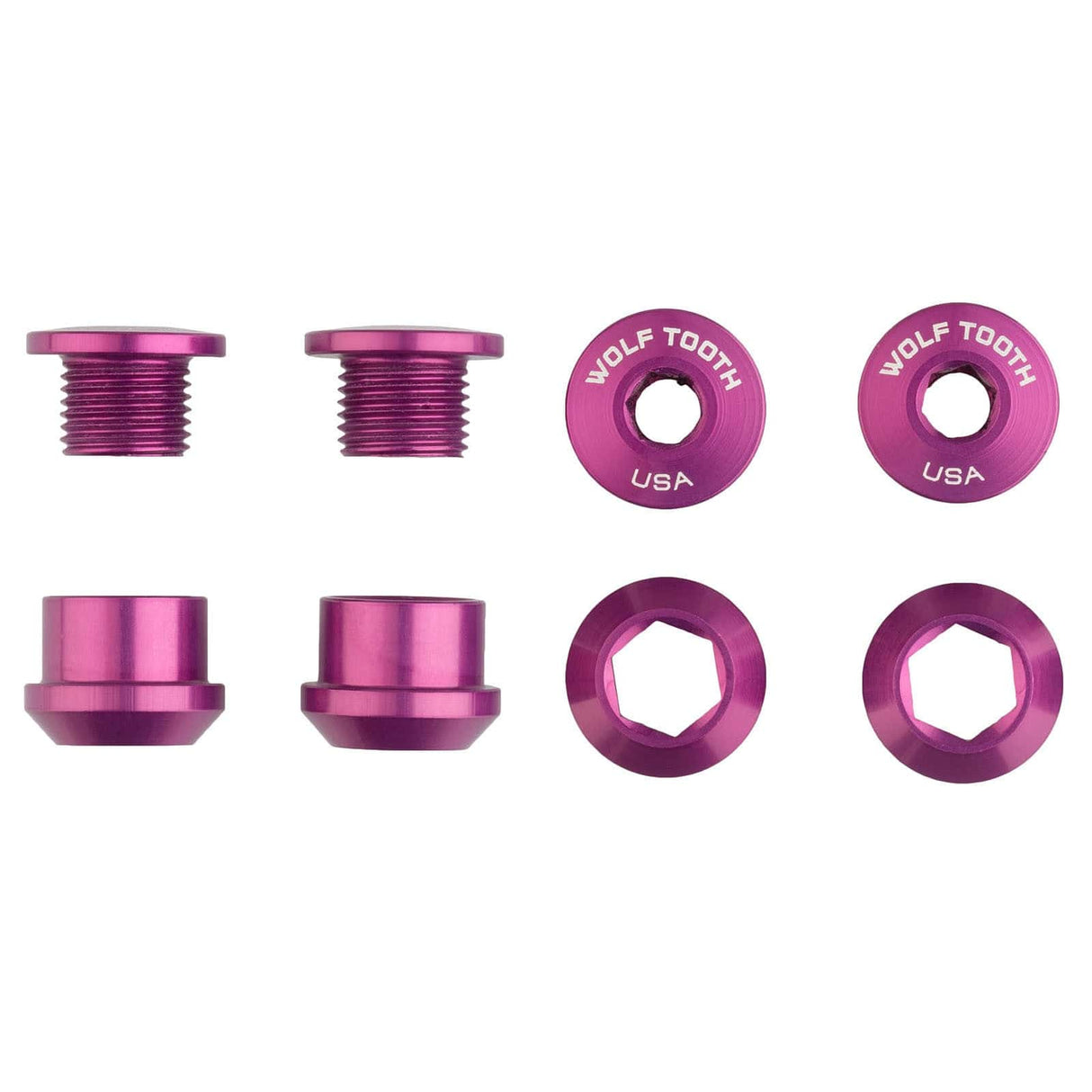 Set of 4 Chainring Bolts+Nuts for 1X